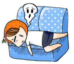 Orange comic life2 sticker #7446362