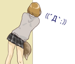 From behind the girl 2nd sticker #7446450