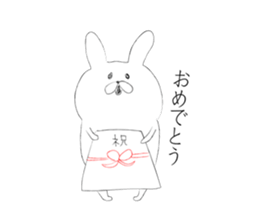 Rabbit for close people. sticker #7447101