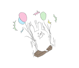 Rabbit for close people. sticker #7447117