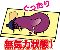 Eggplant chick piyo piyo Nasby2 sticker #7447318