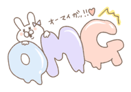 Marshmallow rabbit part2 sticker #7447361
