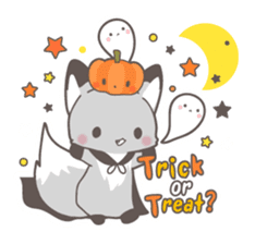 Three foxes Autumn and winter version sticker #7447973