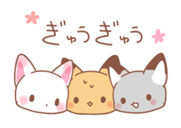 Three foxes Autumn and winter version sticker #7447986