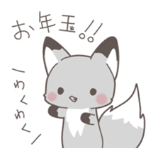 Three foxes Autumn and winter version sticker #7448003