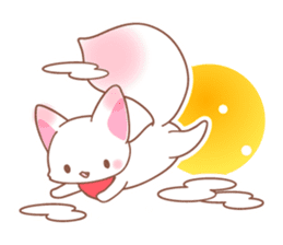 Three foxes Autumn and winter version sticker #7448011