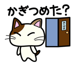 Miytan,Kumamoto valve of a calico cat 2 sticker #7448394