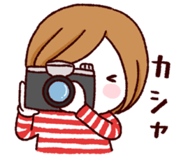 Girls and camera sticker #7448492