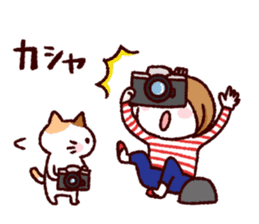 Girls and camera sticker #7448495