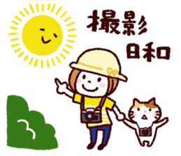 Girls and camera sticker #7448504