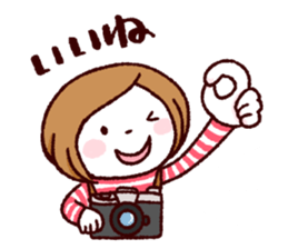 Girls and camera sticker #7448514