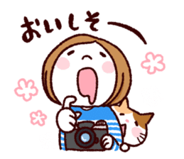 Girls and camera sticker #7448516