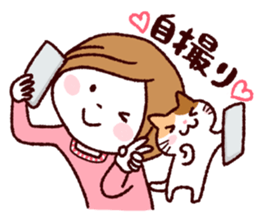 Girls and camera sticker #7448524