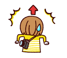 Girls and camera sticker #7448528