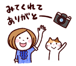 Girls and camera sticker #7448531