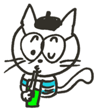 Mr. French cat (french cat) sticker #7449705