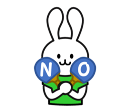 table tennis of white rabbit sticker #7450255