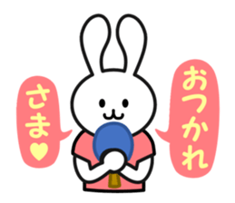 table tennis of white rabbit sticker #7450261