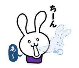 table tennis of white rabbit sticker #7450267