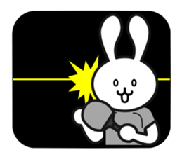 table tennis of white rabbit sticker #7450272