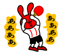 table tennis of white rabbit sticker #7450283