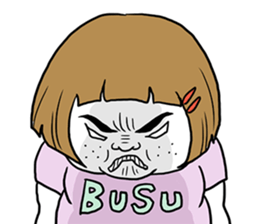 Ugly but charming woman. sticker #7453201