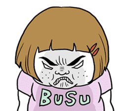 Ugly but charming woman. sticker #7453201