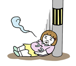 Ugly but charming woman. sticker #7453203