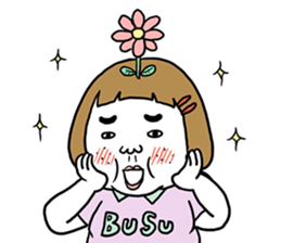 Ugly but charming woman. sticker #7453208