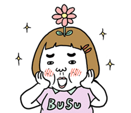 Ugly but charming woman. sticker #7453208