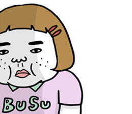 Ugly but charming woman. sticker #7453210