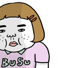 Ugly but charming woman. sticker #7453210