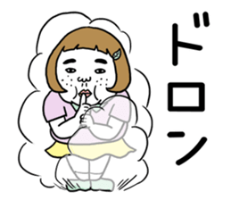 Ugly but charming woman. sticker #7453211