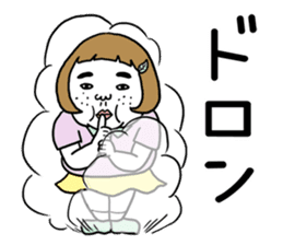 Ugly but charming woman. sticker #7453211