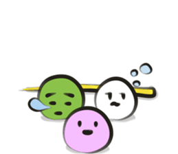 funny Three Colored Dumplings(eng) sticker #7454212