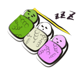 funny Three Colored Dumplings(eng) sticker #7454213