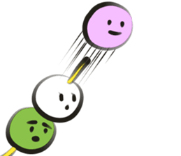 funny Three Colored Dumplings(eng) sticker #7454214