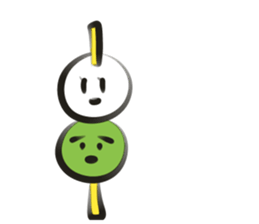 funny Three Colored Dumplings(eng) sticker #7454217