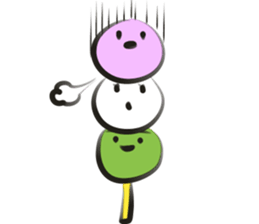 funny Three Colored Dumplings(eng) sticker #7454219
