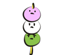 funny Three Colored Dumplings(eng) sticker #7454220
