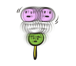 funny Three Colored Dumplings(eng) sticker #7454222