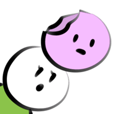 funny Three Colored Dumplings(eng) sticker #7454228