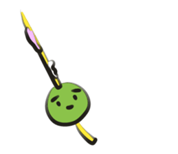 funny Three Colored Dumplings(eng) sticker #7454230