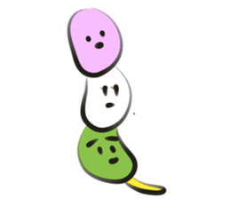 funny Three Colored Dumplings(eng) sticker #7454235