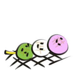 funny Three Colored Dumplings(eng) sticker #7454238