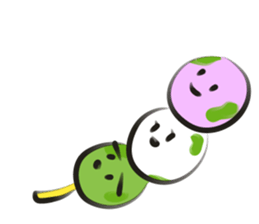 funny Three Colored Dumplings(eng) sticker #7454240