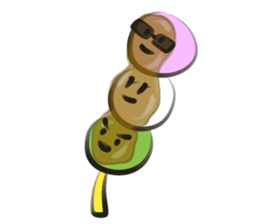 funny Three Colored Dumplings(eng) sticker #7454241
