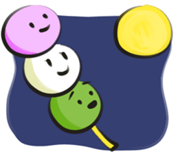 funny Three Colored Dumplings(eng) sticker #7454244