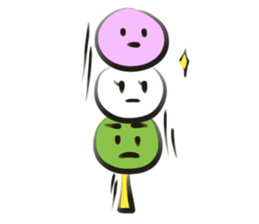 funny Three Colored Dumplings(eng) sticker #7454248