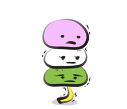 funny Three Colored Dumplings(eng) sticker #7454249